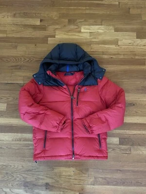 Chaqueta acolchada roja Ralph Lauren (M) con capucha desmontable Foto 1 de 3