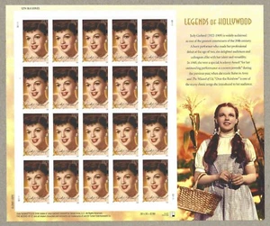 U S Full Sheet Of Mint Stamps Scott #4077 Judy Garland See Info - Picture 1 of 1
