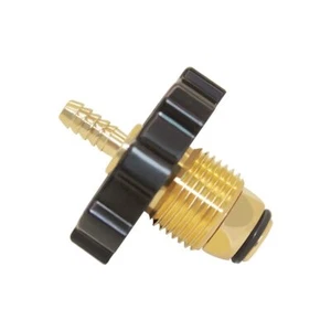 Soft Nose POL Propane Tank Adapter 1/4" Hose Barb LP Adapter Solid Brass - Picture 1 of 5