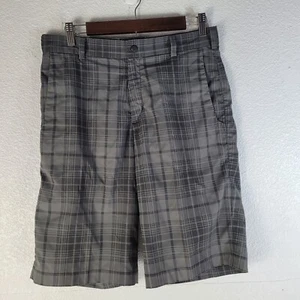 Nike Golf Tour Performance Dri-Fit Plaid Gray Black Golf Shorts Men's Size 30 - Picture 1 of 6