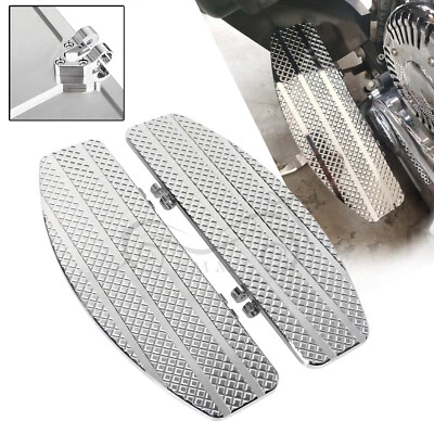 Tableros de piso cromados para conductor para Harley Touring 86-up Heritage Softail FLSTN FLSTC Foto 1 de 4