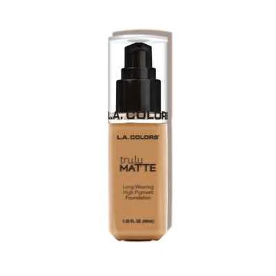 L.A. Colors Truly Matte Foundation-Long Wearing & Pigmented - #CLM358 Warm Honey - Image 1 of 4