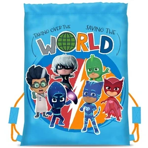 Bolso con cordón PJ Masks P.E. Gimnasio Escuela Natación Azul Claro Fresco - Imagen 1 de 2