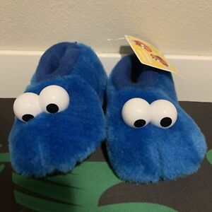 Cookie Monster Toddler Boys Girls 7 8 9 10 Puppet Sock Slippers Sesame Street