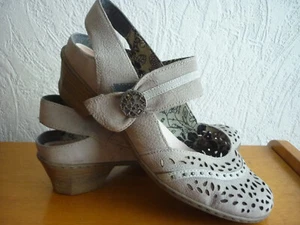 😊(25) RIEKER* Antistress Pumps, Sandalen, Sandaletten, Hellgrau, Gr. 39 - Bild 1 von 7