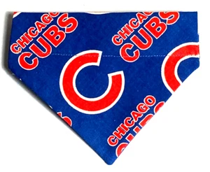 Over Collar Slide On Pet Dog Cat Bandana Scarf CHICAGO CUBS Baseball SMALL - Picture 1 of 1
