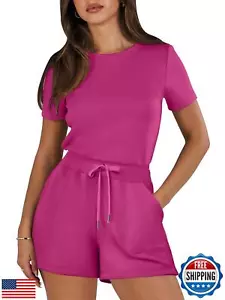 ANRABESS Women's Summer Casual Dressy Short Sleeve Tshirt One Piece Rompers J - Picture 1 of 5