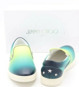 Jimmy Choo Para Hombres Grove Ombre Cuero Estrella Tachuelas Zapatillas Sin Cordones Entrenadores 13 46 - Imagen 1 de 9