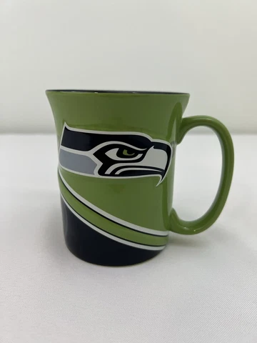 Seattle Seahawks Coffee Mug 2016 Raised Logo and Lettering Cover