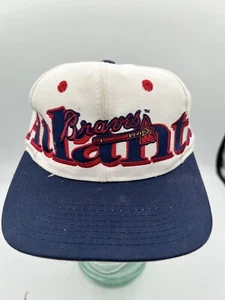 Vintage Atlanta Braves World Series Champions Snapback Cap Hat Spell Out - Picture 1 of 6