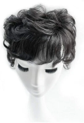 Esponjoso Ondulado Rizado Cabello Humano Real Topper Brazalete Frontal Pieza para Mujeres Pelucas Foto 1 de 4