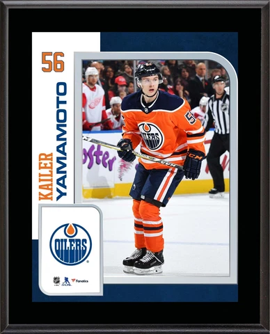 Kailer Yamamoto Edmonton Oilers 10.5" x 13" Player Plaque Cover