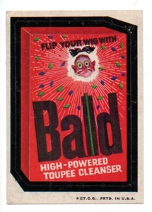 1973 Wacky Packages Series 4 BALD Tan Back - Bild 1 von 2