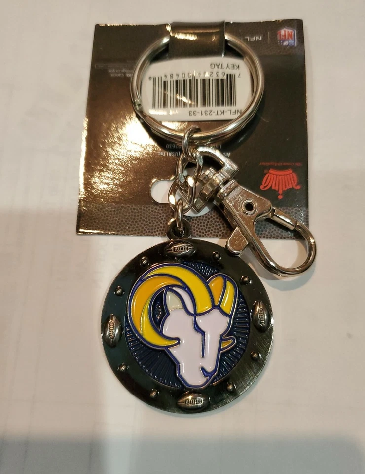 NFL - LOS ANGELES RAMS OFFICIALLY LICENSED IMPACT TEAM KEY CHAIN KEY RING - Image 1 of 1