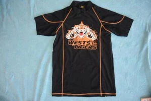 SURF RASHIE NRL Wests Tigers Logo Official Lic. Product Teens Size 16. Black NEW - Picture 1 of 1