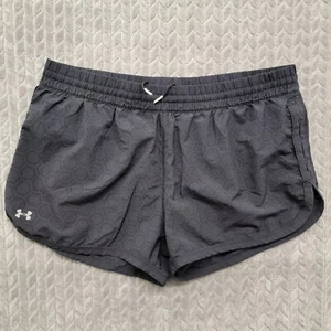 Under Armour HeatGear Semi Fitted Running Shorts Lined Black 1237254 Women's Med - Picture 1 of 11