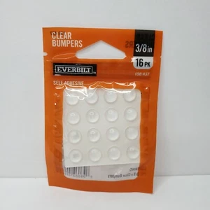 Paraurti trasparente Everbilt 16 ct autoadesivo 3/8 pollici plastica morbida NUOVO SIGILLATO - Foto 1 di 2