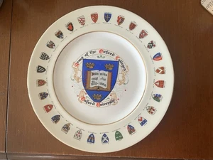 Oxford University Arms Of Colleges Plate Oriel Queens Balliol Keble Pembroke Etc - Picture 1 of 20