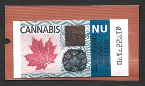Canada | NUNAVUT NU CANNABIS 2018 Marijuana Pot Duty Paid Revenue on Piece - Picture 1 of 5