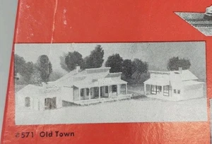 Tru-Scale Structures (Formerly Ayres) HO Wood Models Old Town 3 Buildings #571 - Picture 1 of 5