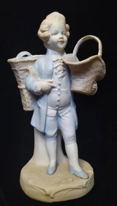 Jugendstil Deko Figur- Großartig Blumenvase Antik in Biskuit- Porzellanfigur - Bild 1 von 9