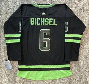 Lian Bichsel Dallas Stars Black Alternate Jersey Size 54 Mens Replica In Hand - Picture 1 of 2
