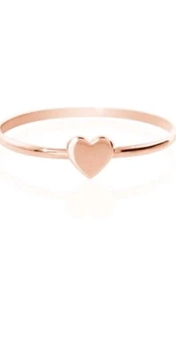 14K Solid Rose Gold Minimalist Heart Ring - Image 1 of 2