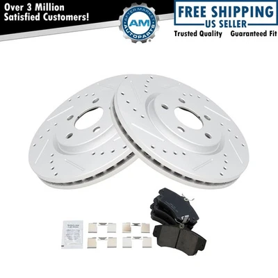 Kit de pastillas de freno delanteras y rotor de rendimiento para Chrysler Dodge Foto 1 de 4