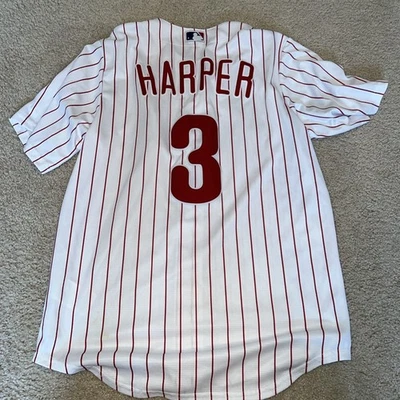 Bryce Harper Philadelphia Phillies White Home Nike Vapor Jersey Medium - Image 1 of 2
