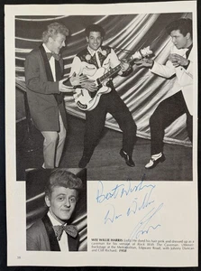 Wee Willie Harris Signed Page - 1950s/60s Rock & Roll Singer - Imagen 1 de 3