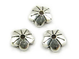 925er Sterling Silber - Perlenkappen. 4mm. 10 Stück. - Bild 1 von 1