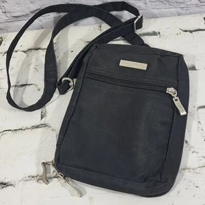 Baggallini Crossbody Bag Black Zippered Compact Purse Travel Organizer - Picture 1 of 9