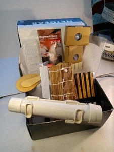 DELAMU Sushi Making Kit Sushi Maker Bazooka Roller Kit w/Bamboo Mat And More NIB - Picture 1 of 9
