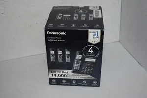 Panasonic KX-TGF944 Cordless Phone System w/4 Handsets & Answering Machine Black - Zdjęcie 1 z 4