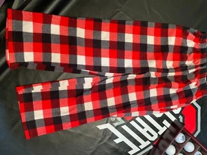 Boys Climate Smart Lounge Pants with Balls Size 8/10 Red with Blocks - Picture 1 of 3