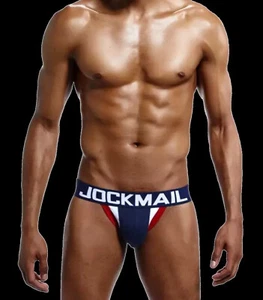 Jockmail Jockstrap - Red White and Dark Blue - Picture 1 of 2
