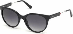NEU MIT ETIKETT GUESS SONNENBRILLE GU 7619 01B 55 MM GLÄNZEND SCHWARZ/RAUCHFARBENE GLÄSER MIT VERLAUF - Bild 1 von 2