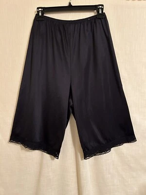 De colección. Vanity Fair 100% Nylon Grifo Braguita Larga Negra EE. UU. Foto 1 de 4