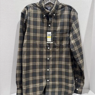 NWT-Van Heusen Never Tuck -Regular  Fit- Mens Med Longsleeved Shit(TT)  MSRP $60 - Image 1 of 3