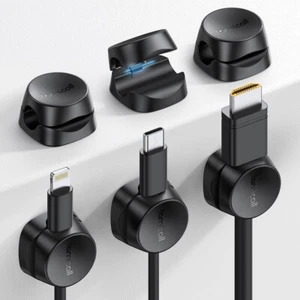 Cord Organizer 1s Lock Spring Cable Holder 6Pack Desk Cable Management Clips - Afbeelding 1 van 7