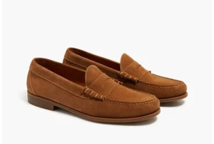 J. Crew Factory Men's Suede Penny Loafers Office Casual Size 12 NEW **NOTES - Picture 1 of 9