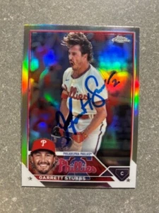 Garrett Stubbs Auto IP Signed 2023 Topps Chrome Refractor Phillies - Picture 1 of 2