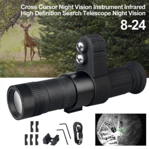 8-24X Digital Zoom Monocular 850nm IR Night Vision Telescope Cross Cursor S/cope - Picture 1 of 24