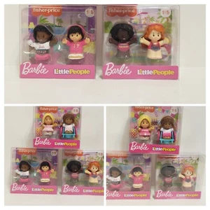 Fisher Price Little People Barbie Figures Wheelchair Slumber Party lot of 3 NEW - Picture 1 of 11