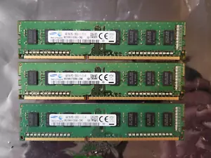 Samsung 12GB = 3x 4GB 1Rx8 PC3-12800U DDR3-1600 DIMM M378B5173EB0-CK0 RAM Memory - Picture 1 of 4