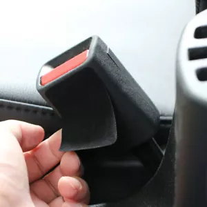 2pcs Car Safety Belt Buckle Anti-collision Sticker Anti Noise Lock Clip Decal - Foto 1 di 12