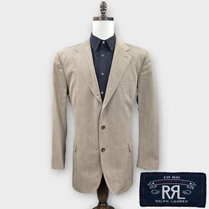 Blazer RRL Ralph Lauren Para Hombres 46L Tostado Melange Hecho a Mano en Italia Chaqueta Deportiva de Lana - Imagen 1 de 13