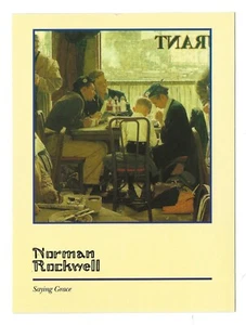 Postcard 1987 Norman Rockwell "Saying Grace" 1951 Cover - Picture 1 of 2