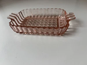 Vintage Anchor Hocking Pink Depression Glass Candy / Mint Dish - Picture 1 of 5