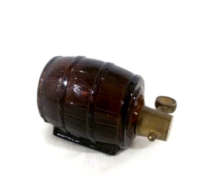Empty Avon On Tap 5 oz After Shave Amber Glass Beer Barrel Keg Shaped Bottle - Picture 1 of 8